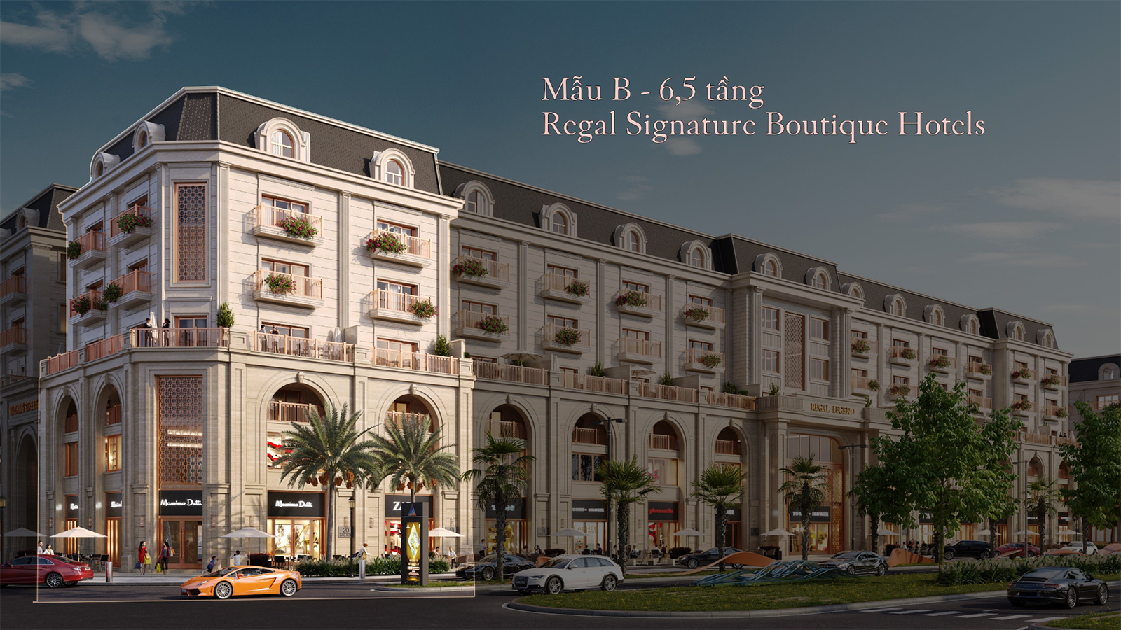 Mẫu B - 6,5 tầng tại vị trí OTM1.01-02 dự án regal legend quảng bình